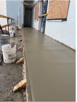 Casting 2nd floor walkway slab