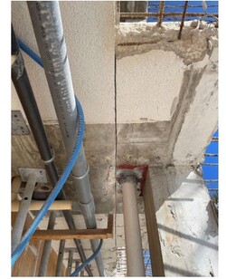 Interior termination point for slab